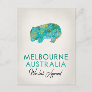 Melbourne Australia Wombat Postcard