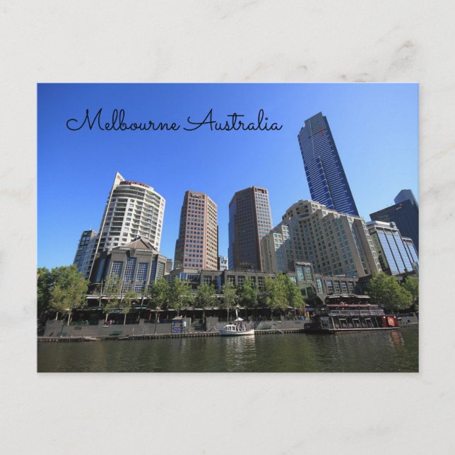 Melbourne Australia yarra river Postcard (Front)