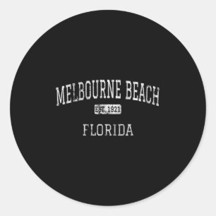 Melbourne Beach Florida Fl Vintage Classic Round Sticker