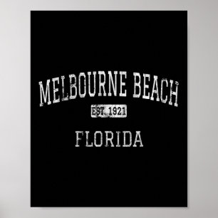 Melbourne Beach Florida Fl Vintage Poster