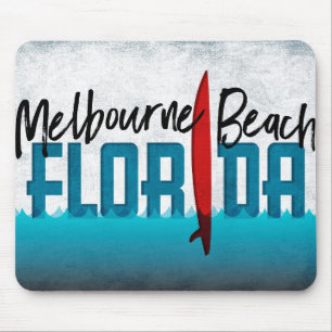 Melbourne Beach Florida Surfboard Surfing Mouse Pad