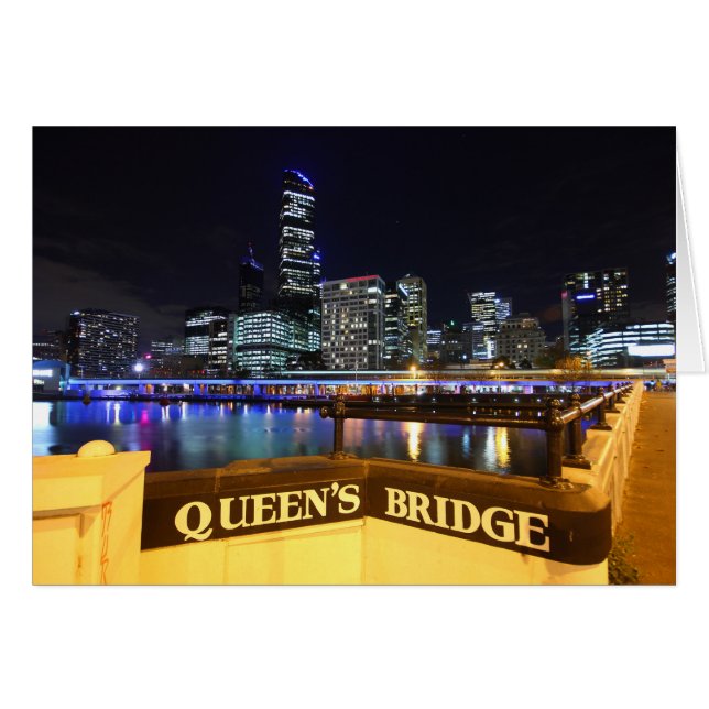 Melbourne CBD Queens Bridge City Lights (Front Horizontal)