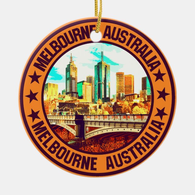 Melbourne                                          ceramic ornament (Front)