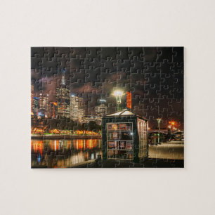 Melbourne city at Night Jigsaw Puzzle
