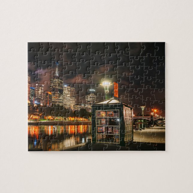 Melbourne city at Night Jigsaw Puzzle (Horizontal)