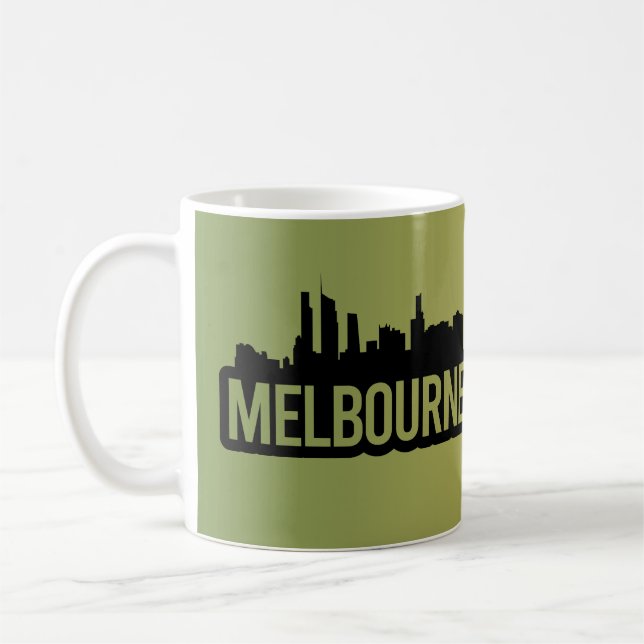 Melbourne city Australia Victoria skyline souvenir Coffee Mug (Left)