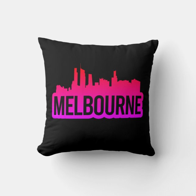 Melbourne city Australia Victoria skyline souvenir Cushion (Front)