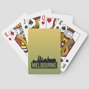 Melbourne city Australia Victoria skyline souvenir Playing Cards