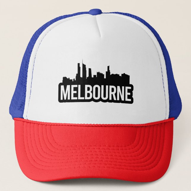 Melbourne city Australia Victoria skyline souvenir Trucker Hat (Front)