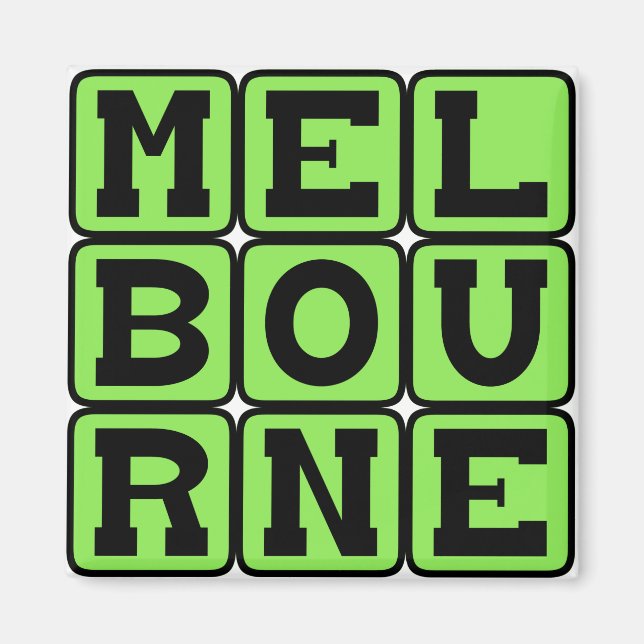 Melbourne, City in Australia Magnet (Front)