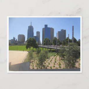 melbourne city parkland postcard