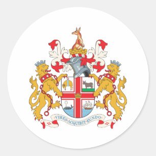 Melbourne Coat Of Arms Classic Round Sticker