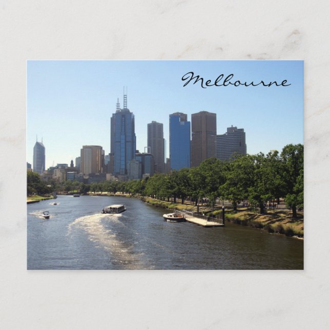 melbourne distant skyline postcard (Front)