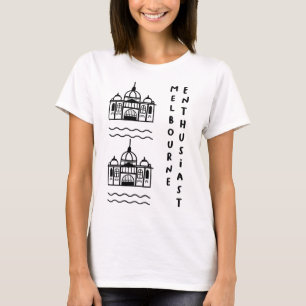 Melbourne Enthusiast Landmark Illustration T-Shirt