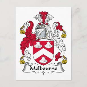 Melbourne Family Crest Postcard