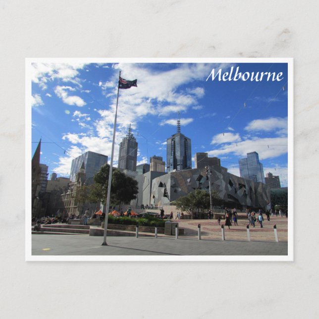 melbourne fed square skyline postcard (Front)