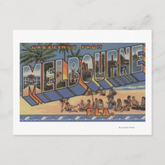 Melbourne, Florida - Large Letter Scenes Postcard