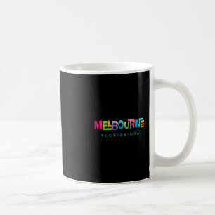 Melbourne Florida Retro Tropical Design Coffee Mug