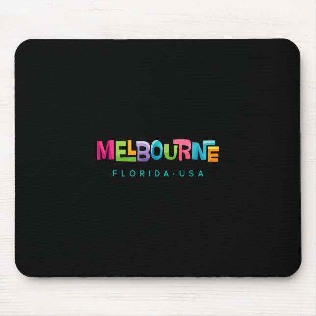 Melbourne Florida Retro Tropical Design  Mouse Pad (Front)