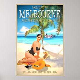 Melbourne Florida Travel Poster Princess Royal