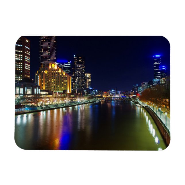 Melbourne in night magnet (Horizontal)