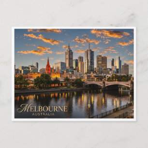 Melbourne Skyline Australia Postcard