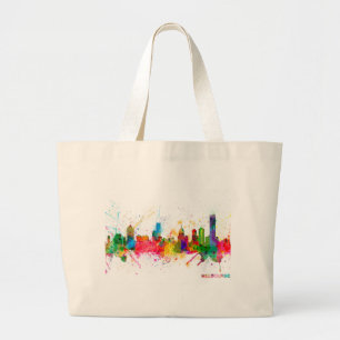 Melbourne Skyline Large Tote Bag