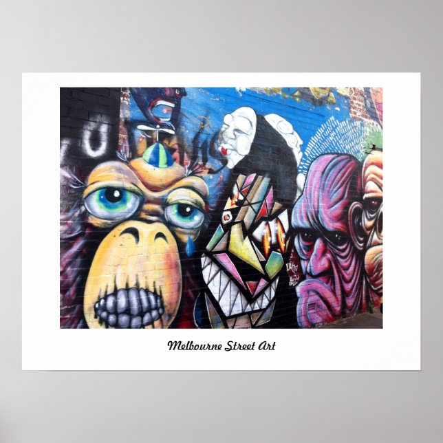Melbourne Street Art / Grafitti Poster (Front)