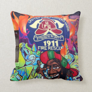 Melbourne street art / grafitti throw pillow