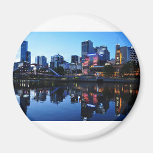 Melbourne Sunset Skyline Magnet