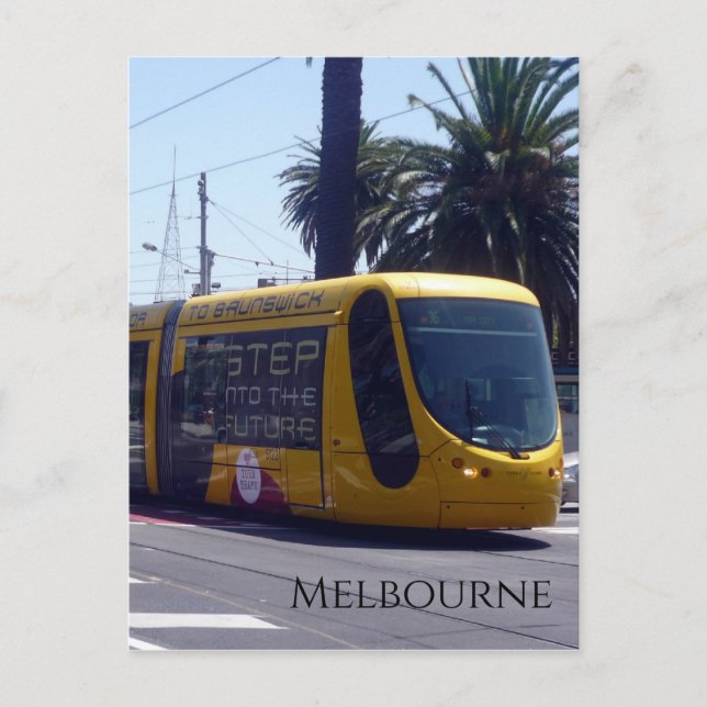 melbourne tram brunswick postcard (Front)