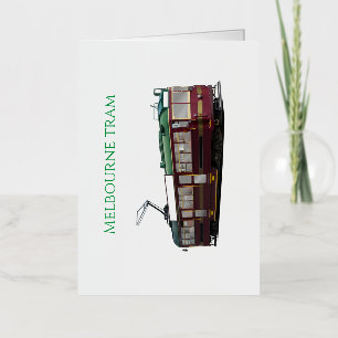 Melbourne tram foil greeting card