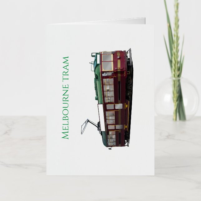 Melbourne tram foil greeting card (Front)
