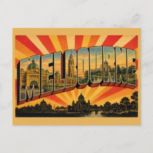 Melbourne Victoria Australia Cultural Capital Art Postcard