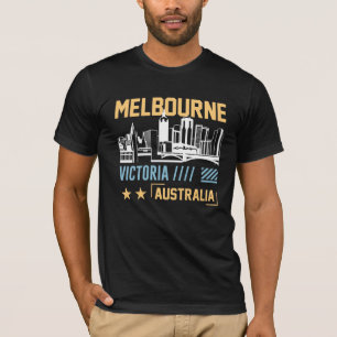 Melbourne Victoria Australia Skyline Travel Graphi T-Shirt