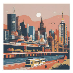 Melbourne vintage poster