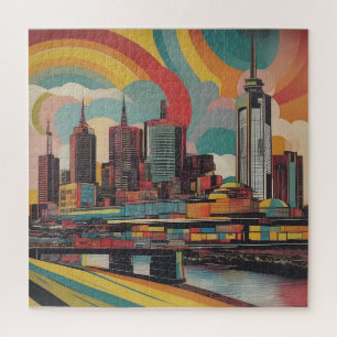 Melbourne vintage poster jigsaw puzzle