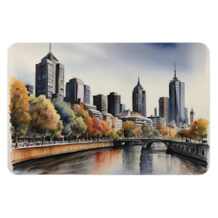 Melbourne watercolor art magnet