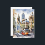 Melbourne watercolor art postcard<br><div class="desc">Melbourne watercolor art</div>