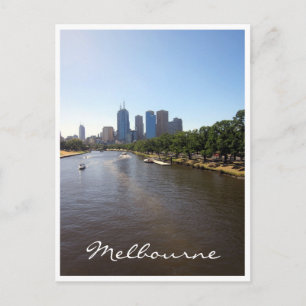 melbourne yarra skyline postcard