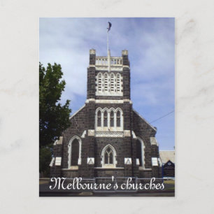 Melbourne's churches postcard