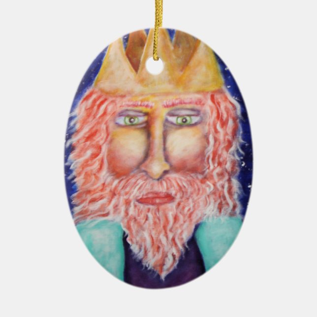 "Melchior" Three Kings Christmas Art Ceramic Tree Decoration (Front)