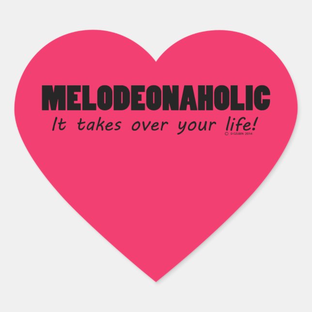 Meldeonaholic Life Heart Sticker (Front)