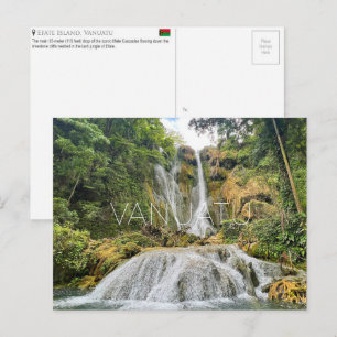 Mele Cascades, Efate Island, Vanuatu Travel Postcard