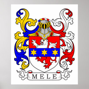 Mele Coat of Arms (Italian) Poster