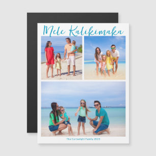 Mele Kalikimaka 3 Photo Beach Christmas Magnet