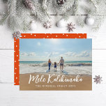 Mele Kalikimaka Any Greeting Holiday Photo<br><div class="desc">Customise the greeting on the front,  name,  and message eon the back along with your photo.</div>