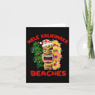 Mele Kalikimaka Beaches Merry Hawaiian Christmas 1 Card
