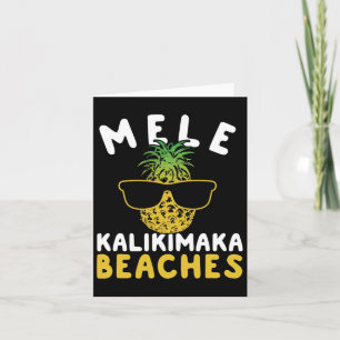 Mele Kalikimaka Beaches Shirt Hawaiian Christmas P Card