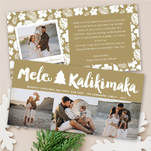 Mele Kalikimaka Brush Holiday Christmas Photo Card